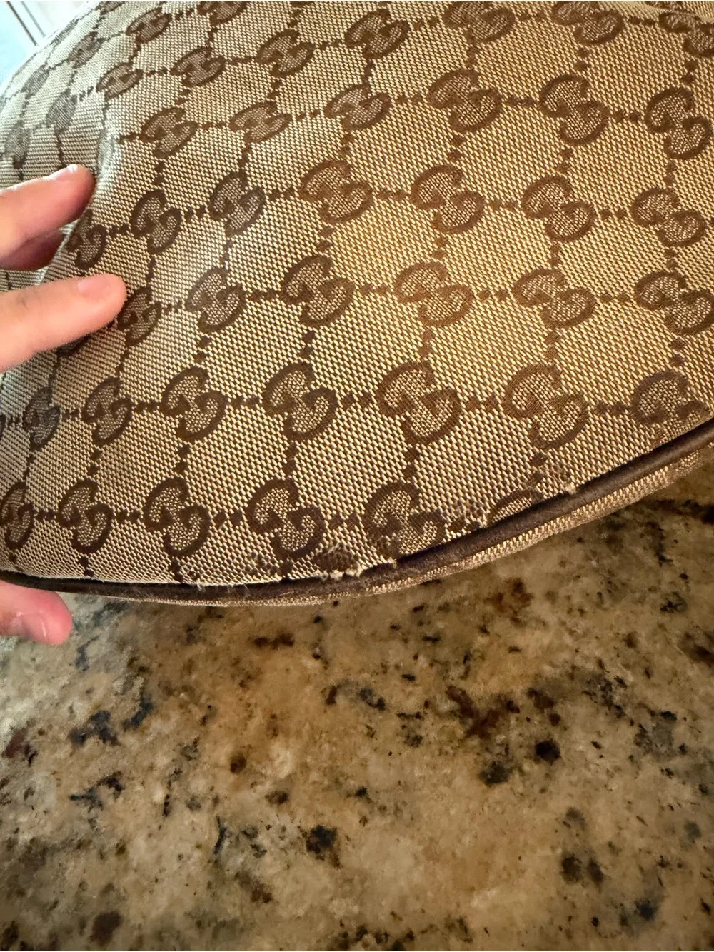 Gucci Tan and Brown GG Canvas Hobo Bag - Picture 5 of 8